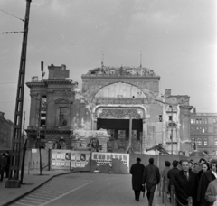 Hungary, Budapest VIII., Blaha Lujza tér, a Nemzeti Színház bontása., 1965, Szalay Zoltán, demolition, Budapest, Fortepan #138276