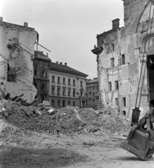 Hungary, Budapest VIII., Blaha Lujza tér, a Nemzeti Színház bontása., 1965, Szalay Zoltán, demolition, Budapest, Fortepan #138282