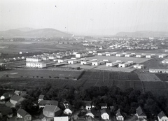 Ukrajna,Kárpátalja, Munkács, kilátás a várból a Katonakórházra., 1939, Mezey Ferenc, kilátás, katonai egészségügyi intézmény, Fortepan #139647