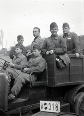 Hungary, a magyar királyi 101. honvéd gépkocsizó tanezred tartalékos tiszti iskolájának növendékei gyakorlaton., 1943, Mezey Ferenc, commercial vehicle, Italian brand, number plate, Fortepan #139699