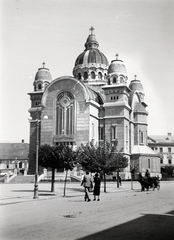 Románia,Erdély, Marosvásárhely, Rózsák tere (Piata Trandafirilor, ekkor Széchenyi tér), Ortodox Székesegyház., 1941, Mezey Ferenc, székesegyház, román ortodox egyház, Victor Vlad-terv, Fortepan #139824