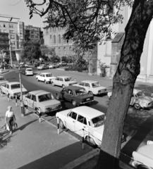 Hungary, Budapest V., Március 15. tér, szemben a Piarista tömb, jobbra a Belvárosi templom., 1976, UVATERV, Budapest, Fortepan #139879