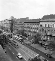 Magyarország, Budapest XIII., Szent István körút a Visegrádi utca torkolata felé nézve., 1976, UVATERV, Budapest, Fortepan #139970