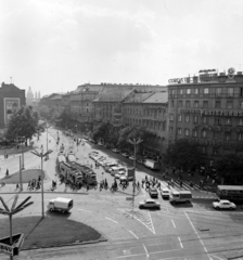 Magyarország, Budapest VI.,Budapest V., Nyugati (Marx) tér, szemben a Bajcsy-Zsilinszky út., 1976, UVATERV, Budapest, Fortepan #139975