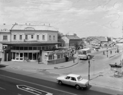 Magyarország, Nyíregyháza, Jókai tér, autóbusz-állomás., 1978, UVATERV, autóbusz, Ikarus-márka, Ikarus 260, Ikarus 280, Fortepan #140055