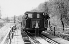 Hungary, Husztót, Kis-viadukt., 1965, Erky-Nagy Tibor, transport, railway, bridge, aerial wire, Fortepan #14020