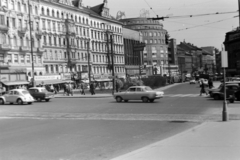 Austria, Vienna, Mariahilfer Strasse a Mariahilfer Gürtel-től a Kaiserstrasse felé nézve., 1965, Németh Tamás, Fortepan #140226