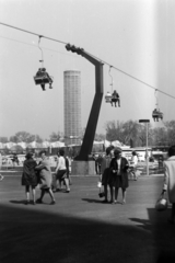 Ausztria, Bécs, Donaupark, Nemzetközi Kertészeti Kiállítás (Wiener Internationale Gartenschau 1964 / WIG 64)., 1964, Németh Tamás, drótkötélpálya, Fortepan #140229