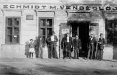 Hungary, Dombóvár, Hunyadi tér 3., Schmidt vendéglő., 1903, Erky-Nagy Tibor, ad, restaurant, sign-board, portal, Fortepan #14027