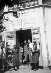 Magyarország, Dombóvár, Kossuth Lajos utca 29. ifj. Gerber János vegyeskereskedése., 1940, Erky-Nagy Tibor, reklám, cégtábla, üzletportál, Fortepan #14038