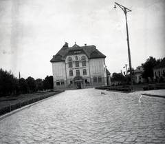 Magyarország, Csongrád, Kossuth tér 1., Állami Polgári Fiúiskola (később Batsányi János Gimnázium)., 1936, Morvay Kinga, szecesszió, középület, Art Nouveau, Ybl Lajos-terv, Fortepan #140588