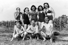 1943, Morvay Kinga, bathing suit, tableau, youth, fun, half-naked, Fortepan #140621