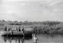 Oroszország, 1942, Miklós Lajos, gumicsónak, második világháború, Fortepan #140932