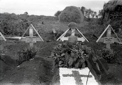 Russia, Os'kino, katonai temető., 1942, Miklós Lajos, eastern front, second World War, war grave, Fortepan #141070