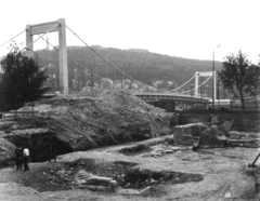 Magyarország, Budapest V., Március 15. tér, a római romterület (Contra-aquincum) feltárása., 1970, Hlatky Katalin-Főkert, Budapest, Duna-híd, Sávoly Pál-terv, Fortepan #141359