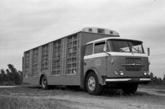 Magyarország, Monor, Brnóból érkezett galambszállító Skoda típusú teherautó az Ország úti Hűsi csárda közelében., 1969, Péterffy István, postagalamb, Skoda 706 RT/MT, Fortepan #141778