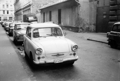 Magyarország, Budapest IX., Erkel utca az Üllői út felé nézve., 1980, Nagy József, német gyártmány, Trabant-márka, teherautó, automobil, Trabant 500, rendszám, Budapest, Fortepan #14193