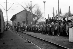 Hungary, Monor, vasútállomás. Az 1919-es Magyar Tanácsköztársaság Vörös Hadserege által használt XII. páncélvonat másolata., 1969, Péterffy István, Fortepan #142526