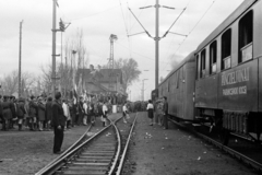 Hungary, Monor, vasútállomás. Az 1919-es Magyar Tanácsköztársaság Vörös Hadserege által használt XII. páncélvonat másolata., 1969, Péterffy István, armored railway, Fortepan #142527