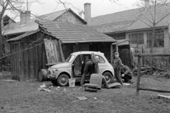 1970, Péterffy István, untitled, car wash, Fortepan #142588