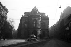 Magyarország, Budapest VIII., a Reviczky utca és a Baross utca találkozása, szemben a Wenckheim-palota, a Fővárosi Szabó Ervin Könyvtár központi épülete., 1938, Chuckyeager tumblr, neoreneszánsz, Budapest, neobarokk stílus, Arthur Meinig-terv, Fortepan #142664