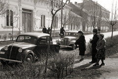 Magyarország, Szentes, Szent Imre herceg utca a Vásárhelyi út felé nézve., 1936, Chuckyeager tumblr, Adler-márka, Opel-márka, automobil, rendszám, Fortepan #142872