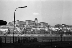 Magyarország, Budapest V.,Budapest I., Budavári Palota (korábban Királyi Palota) a pesti alsó rakpartról nézve., 1968, Chuckyeager tumblr, Budapest, Fortepan #142891