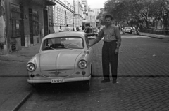 Hungary, Budapest VII., a felvétel a Rózsa (Rózsa Ferenc) utca 5., a Szerszámgépjavító Ktsz. előtt készült., 1962, Chuckyeager tumblr, number plate, Budapest, Fortepan #142898