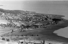 Magyarország,Balaton, Badacsony, kilátás a Badacsonyról Badacsonyörs felé., 1954, Chuckyeager tumblr, madártávlat, Fortepan #142958