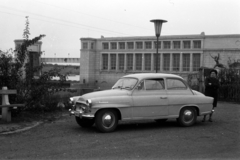 Hungary, Tiszalök, Vilt Tibor 1959-ben felállított Energia című szobra az erőmű előtt., 1962, Chuckyeager tumblr, Fortepan #143194