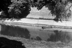 Magyarország, Győr, Rába-part a Püspökvárnál., 1971, Chuckyeager tumblr, Fortepan #143500