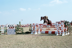 Magyarország, Apaj, Apajpuszta, a Bp. Honvéd SE XXI. Nemzetközi Lovasversenye., 1986, Chuckyeager tumblr, akadályverseny, színes, Fortepan #143523