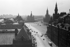 Oroszország, Moszkva, kilátás a Moszkva Szállóból a Vörös tér felé., 1958, Chuckyeager tumblr, Szovjetunió, madártávlat, Fortepan #143565