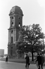 Germany, Leipzig, Johannisplatz, a Johanniskirche tornya., 1960, Chuckyeager tumblr, GDR, monument, Fortepan #143615