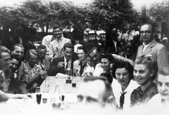 1932, Baráth Endre, family, tableau, festive, drinking, glass, companionship, Fortepan #14512