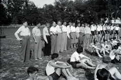 Magyarország,Szentendrei-sziget, Tahitótfalu, a Budapesten működő német birodalmi iskola sportrendezvénye a Pokol csárda melletti sportpályán., 1936, Sattler Katalin, Fortepan #146119