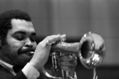 Magyarország, Budapest VIII., Jazz Hét a Magyar Rádió 6-os stúdiójában, Art Farmer amerikai trombitás., 1971, Szalay Zoltán, Budapest, Magyar Rádió, Fortepan #147408