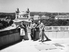 Hungary, Eger, látkép a Líceum teraszáról, háttérben a Főszékesegyház., 1941, Négyesi Pál, basilica, Classicism, Cathedral, József Hild-design, bell tower, Fortepan #14792