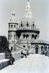 Magyarország, Halászbástya,budai Vár, Budapest I., 1934, Barbjerik Ferenc, Schulek Frigyes-terv, Budapest, Fortepan #148222