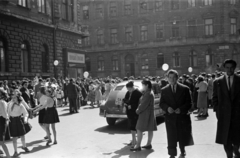 Hungary, Budapest VII., Vörösmarty utca a Wesselényi utca felé nézve., 1958, Barbjerik Ferenc, Budapest, mass, Fortepan #148260