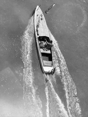 1941, Négyesi Pál, motorboat, bird's eye view, Fortepan #14847