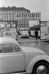 Austria, Vienna, Morzinplatz a Salztorgasse felé nézve., 1962, Barbjerik Ferenc, Volkswagen-brand, Volkswagen Beetle, Fortepan #148641