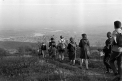 Hungary, Szentendre, Nyerges-hegy, kilátás Szentendre felé., 1962, Barbjerik Ferenc, excursion, back, Fortepan #148680