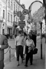 Lengyelország, Újszandec, ulica Jagiellońska az ulica Szwedzka felé nézve., 1963, Barbjerik Ferenc, tükör, Fortepan #148767