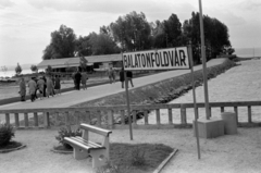 Hungary, Balatonföldvár, kikötő, nyugati móló a hajóállomásról nézve., 1962, Barbjerik Ferenc, Fortepan #148789