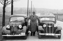 FIAT 1100 B és Adler Trumpf Junior típusú személygépkocsik., 1941, Négyesi Pál, Gerrman brand, Adler-brand, Fiat-brand, Italian brand, Fortepan #14888