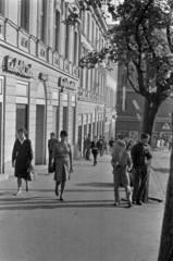 Magyarország, Pécs, Széchenyi tér a Városháza felé nézve., 1959, Fortepan/Album027, Fortepan #148937