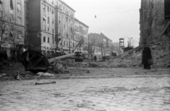 Magyarország, Budapest VIII., Üllői út a Nagykörút kereszteződéséből a Kisfaludy utca felé nézve., 1956, Fortepan/Album027, forradalom, T-34 tank, ISZ-3 harckocsi, Budapest, Fortepan #149256