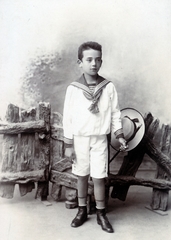 1905, Barna Imre, portrait, boy, sailor dress, Fortepan #150040