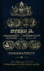 Csehország,Szlovákia, Trencsén,Teplice, Stern Miksa fényképészeti műterme., 1900, Barna Imre, műterem, fényképész, hátlap, Fortepan #150045